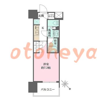 楽器ピアノ可相談 の 賃貸物件 1K 13万円の図面１