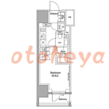 楽器ピアノ可相談 の 賃貸物件 1K 14.3万円の図面１