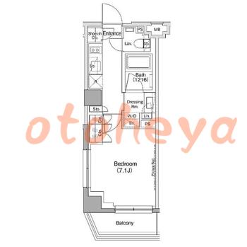楽器ピアノ可相談 の 賃貸物件 1K 13.6万円の図面１