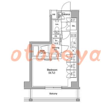 楽器ピアノ可相談 の 賃貸物件 1R 15.5万円の図面１