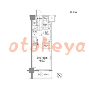 楽器ピアノ可相談 の 賃貸物件 1R 16万円の図面１