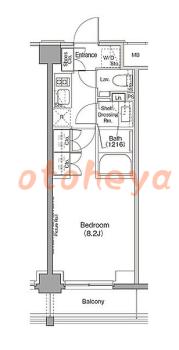 楽器ピアノ可相談 の 賃貸物件 1K 14.5万円の図面１