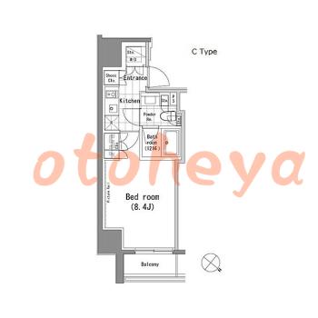 楽器ピアノ可相談 の 賃貸物件 1K 16.5万円の図面1