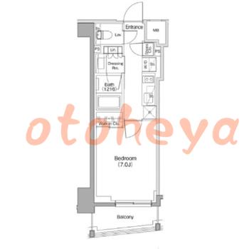 楽器ピアノ可相談 の 賃貸物件 1K 10.4万円の図面１