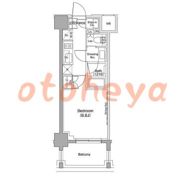 楽器ピアノ可相談 の 賃貸物件 1K 11.5万円の図面１