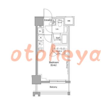 楽器ピアノ可相談 の 賃貸物件 1R 13万円の図面１