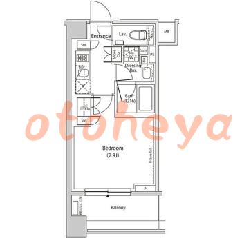 楽器ピアノ可相談 の 賃貸物件 1K 17.3万円の図面１
