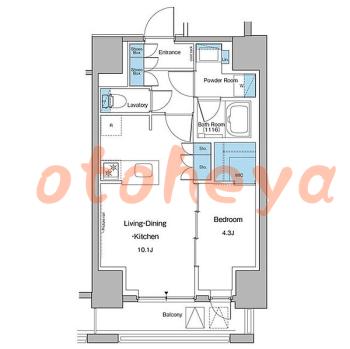 楽器ピアノ可相談 の 賃貸物件 1LDK 19.5万円の図面１