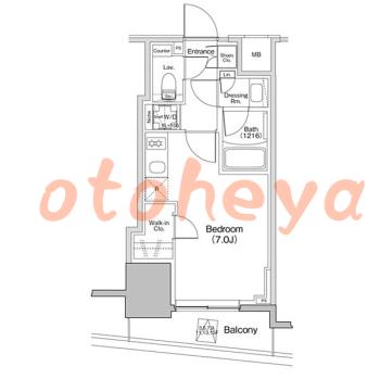 楽器ピアノ可相談 の 賃貸物件 1R 10.9万円の図面１