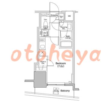 楽器ピアノ可相談 の 賃貸物件 1R 11.1万円の図面１