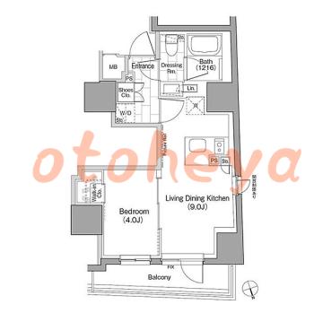 楽器ピアノ可相談 の 賃貸物件 1LDK 15万円の図面１