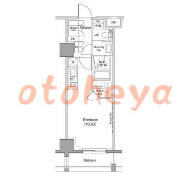 楽器ピアノ可相談 の 賃貸物件 1R 18万円の図面１