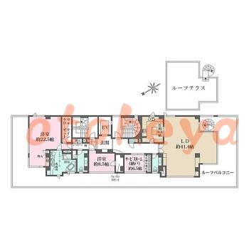 楽器ピアノ可相談 の 賃貸物件 2SLDK 165万円の図面１