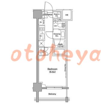 楽器ピアノ可相談 の 賃貸物件 1K 11.7万円の図面１