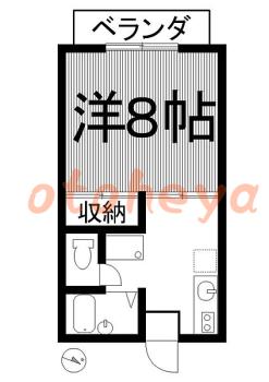 楽器ピアノ可相談 の 賃貸物件 1K 4.8万円の図面１