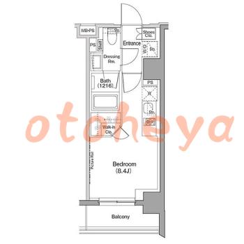 楽器ピアノ可相談 の 賃貸物件 1R 8.9万円の図面１