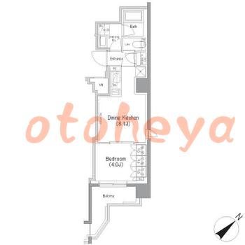 楽器ピアノ可相談 の 賃貸物件 1DK 12.5万円の図面１