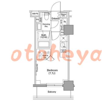 楽器ピアノ可相談 の 賃貸物件 1R 8.8万円の図面1