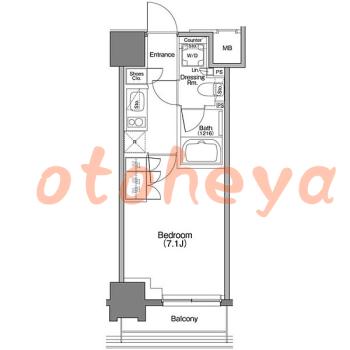 楽器ピアノ可相談 の 賃貸物件 1K 10.2万円の図面１