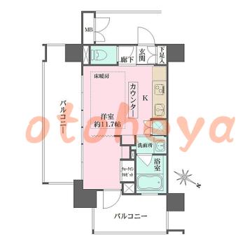 楽器ピアノ可相談 の 賃貸物件 1R 16万円の図面１