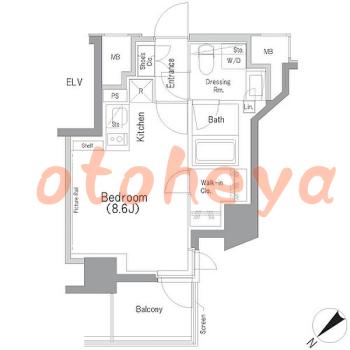 楽器ピアノ可相談 の 賃貸物件 1R 11万円の図面１