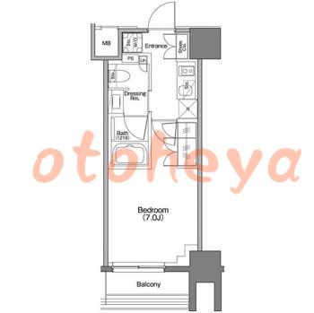 楽器ピアノ可相談 の 賃貸物件 1K 11万円の図面1