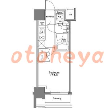 楽器ピアノ可相談 の 賃貸物件 1K 10.2万円の図面１