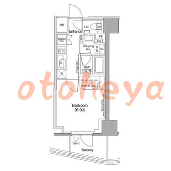 楽器ピアノ可相談 の 賃貸物件 1K 13万円の図面１