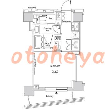 楽器ピアノ可相談 の 賃貸物件 1K 13.3万円の図面１