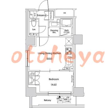 楽器ピアノ可相談 の 賃貸物件 1LDK 16万円の図面１