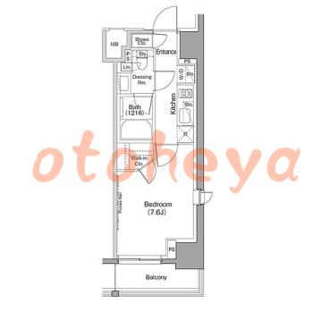 楽器ピアノ可相談 の 賃貸物件 1K 11.3万円の図面１