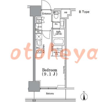楽器ピアノ可相談 の 賃貸物件 1R 14.4万円の図面１