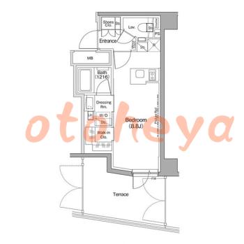 楽器ピアノ可相談 の 賃貸物件 1R 12.2万円の図面１