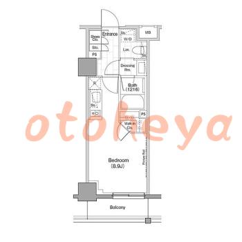 楽器ピアノ可相談 の 賃貸物件 1R 11.9万円の図面１