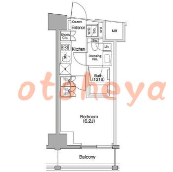 楽器ピアノ可相談 の 賃貸物件 1K 13.2万円の図面１