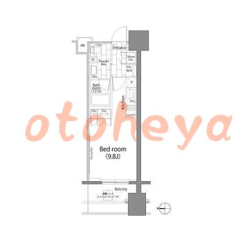 楽器ピアノ可相談 の 賃貸物件 1R 14万円の図面１