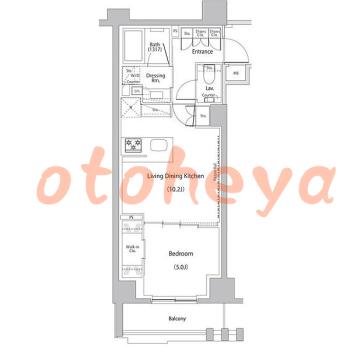 楽器ピアノ可相談 の 賃貸物件 1LDK 21.5万円の図面１