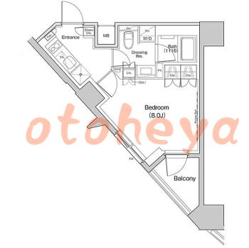 楽器ピアノ可相談 の 賃貸物件 1K 11.8万円の図面１
