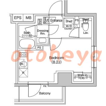 楽器ピアノ可相談 の 賃貸物件 1R 8.8万円の図面１