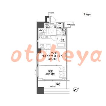 楽器ピアノ可相談 の 賃貸物件 1LDK 21.3万円の図面１
