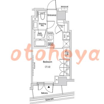 楽器ピアノ可相談 の 賃貸物件 1K 12.9万円の図面１