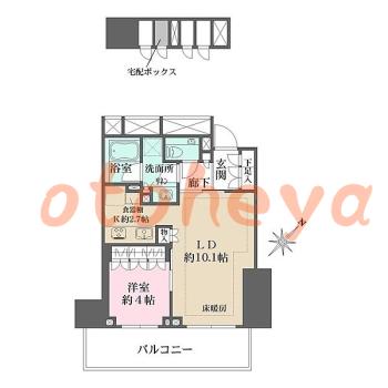 楽器ピアノ可相談 の 賃貸物件 1LDK 30万円の図面１