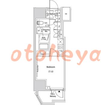 楽器ピアノ可相談 の 賃貸物件 1K 14万円の図面１