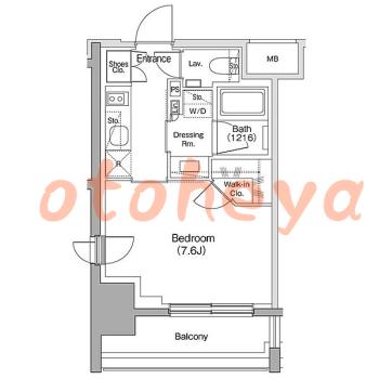 楽器ピアノ可相談 の 賃貸物件 1K 12.8万円の図面１