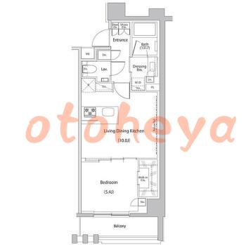 楽器ピアノ可相談 の 賃貸物件 1LDK 20.5万円の図面１