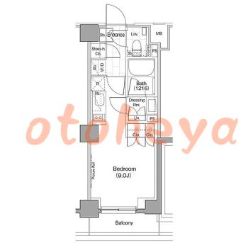 楽器ピアノ可相談 の 賃貸物件 1R 14.6万円の図面１