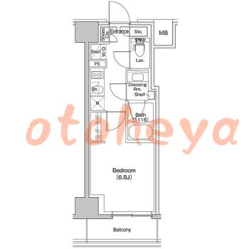 楽器ピアノ可相談 の 賃貸物件 1K 9.2万円の図面１