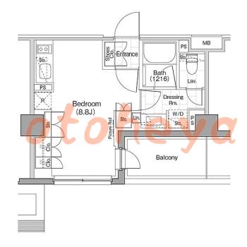 楽器ピアノ可相談 の 賃貸物件 1R 15.3万円の図面１