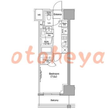 楽器ピアノ可相談 の 賃貸物件 1K 11.8万円の図面１