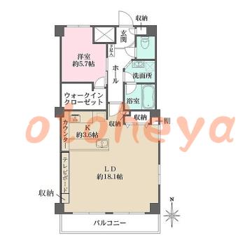 楽器ピアノ可相談 の 賃貸物件 1LDK 27万円の図面１